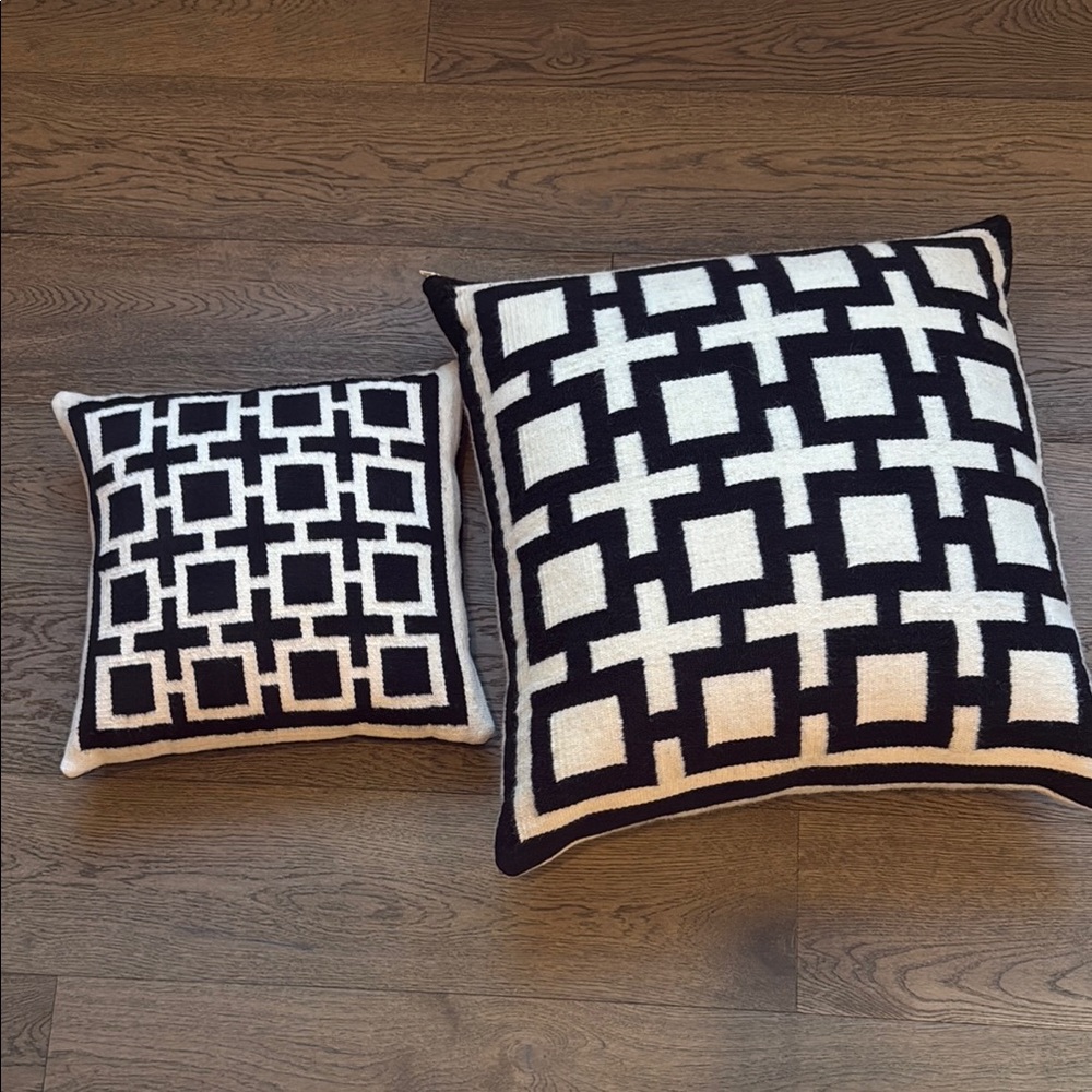 Jonathan Adler Black and White Geometric Pillows
